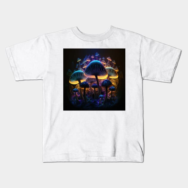 Magical Mushroom #004 Kids T-Shirt by thewandswant